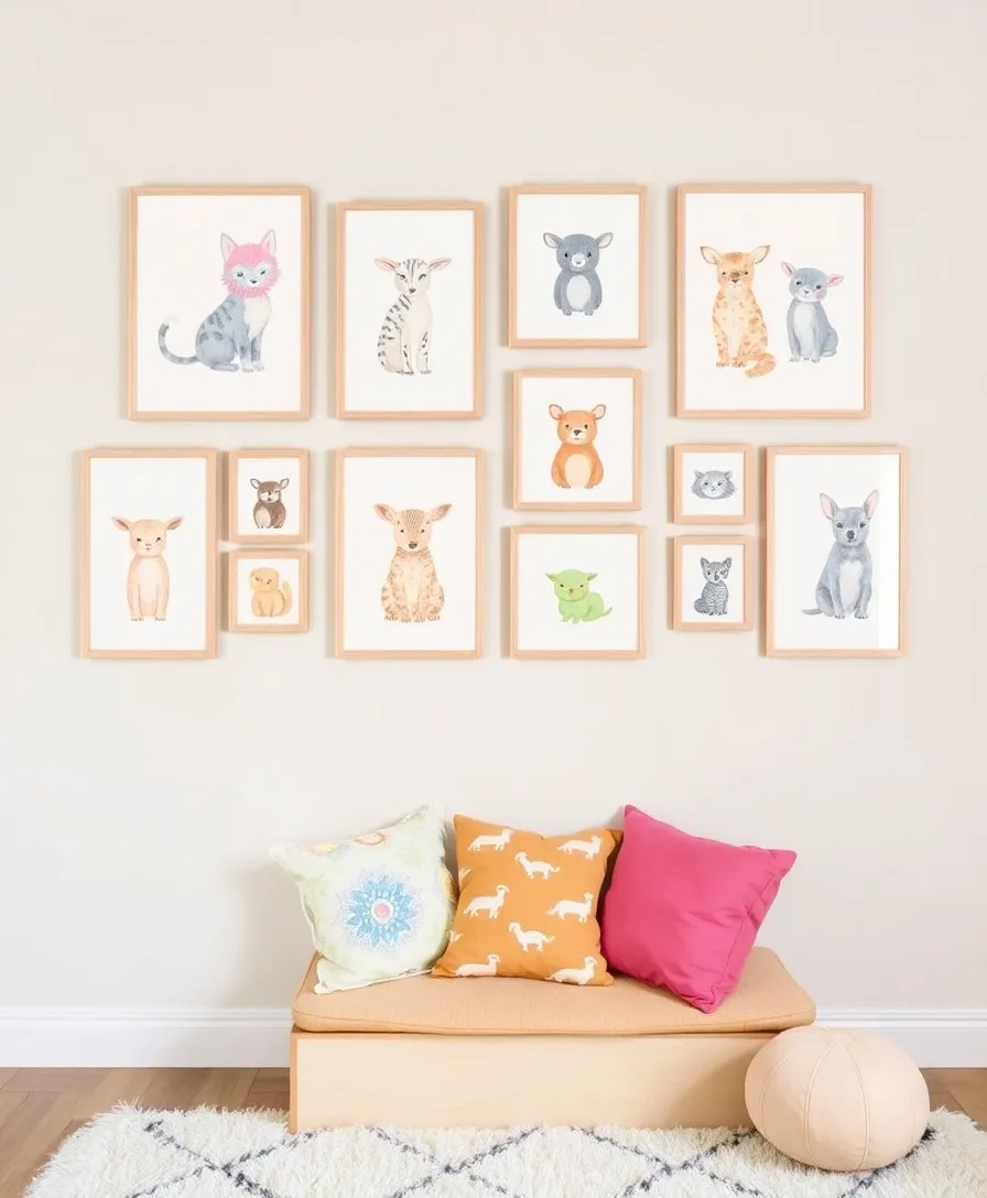15 Stunning Wall Art Ideas That Will Transform Your Girl's Bedroom Into a Dreamy Paradise! - 1. Whimsical Watercolor Animals