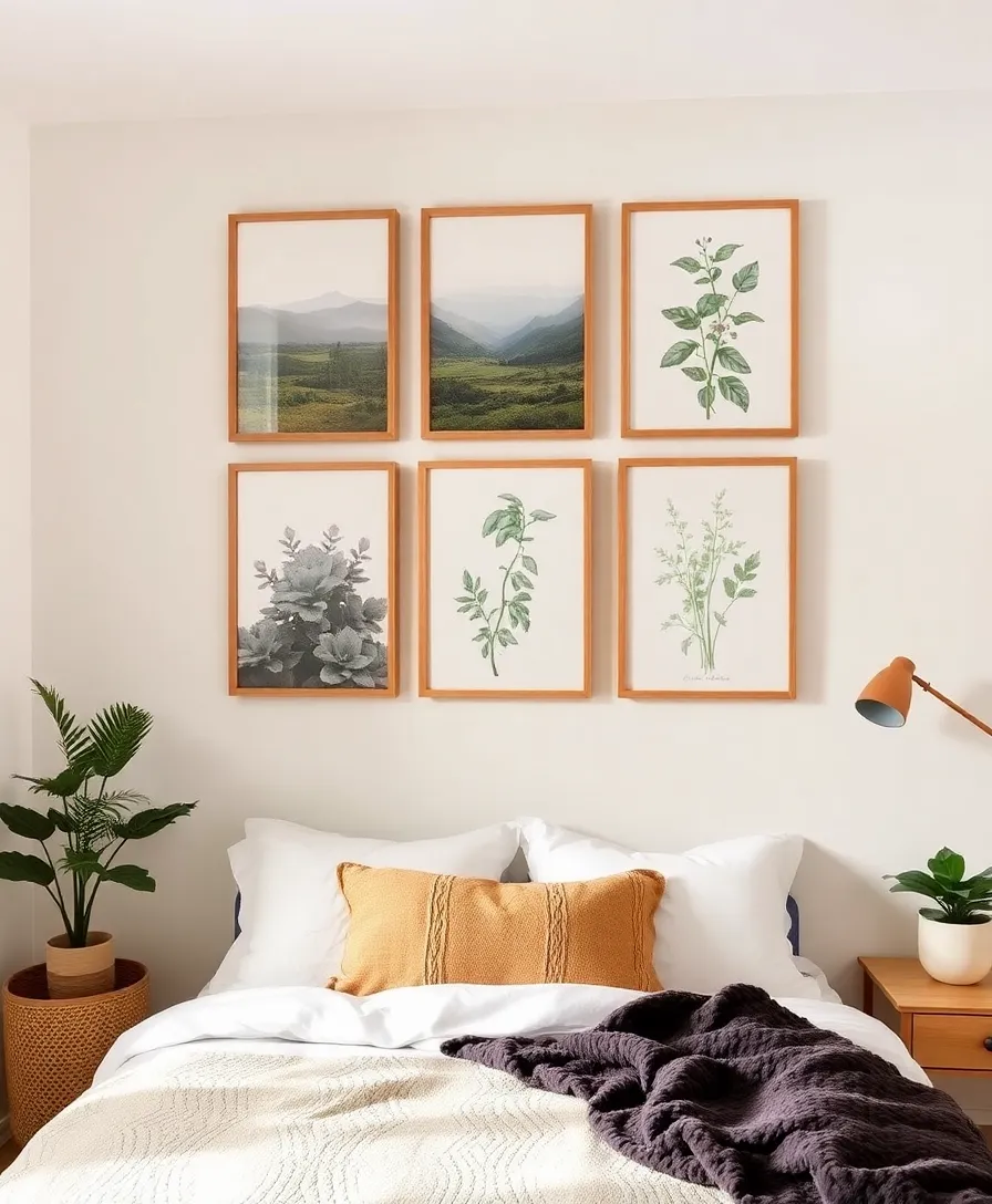 15 Stunning Wall Art Ideas That Will Transform Your Girl's Bedroom Into a Dreamy Paradise! - 11. Nature-Inspired Prints