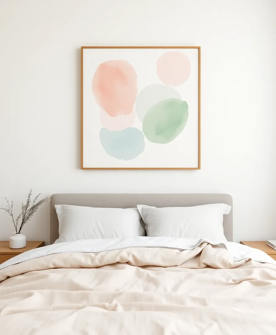 15 Stunning Wall Art Ideas That Will Transform Your Girl's Bedroom Into a Dreamy Paradise! - 14. Soft Pastel Abstracts