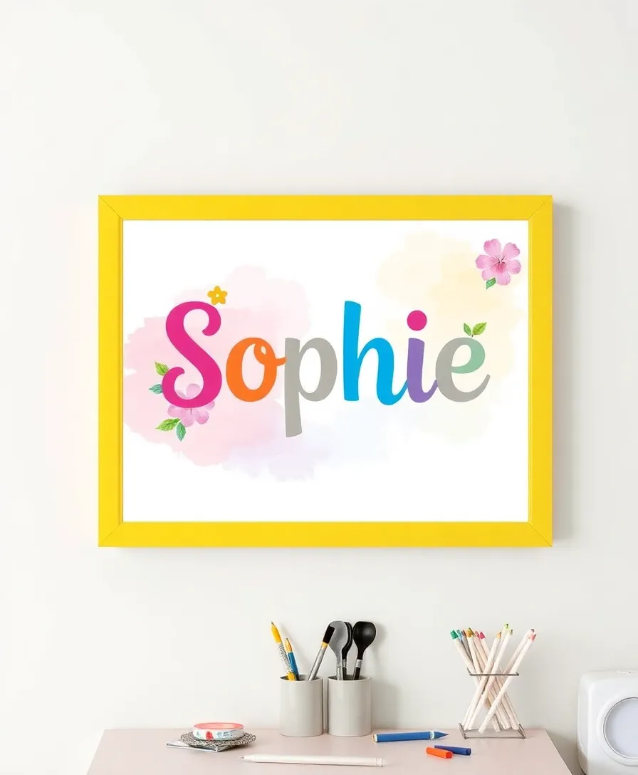 15 Stunning Wall Art Ideas That Will Transform Your Girl's Bedroom Into a Dreamy Paradise! - 5. Personalized Name Art
