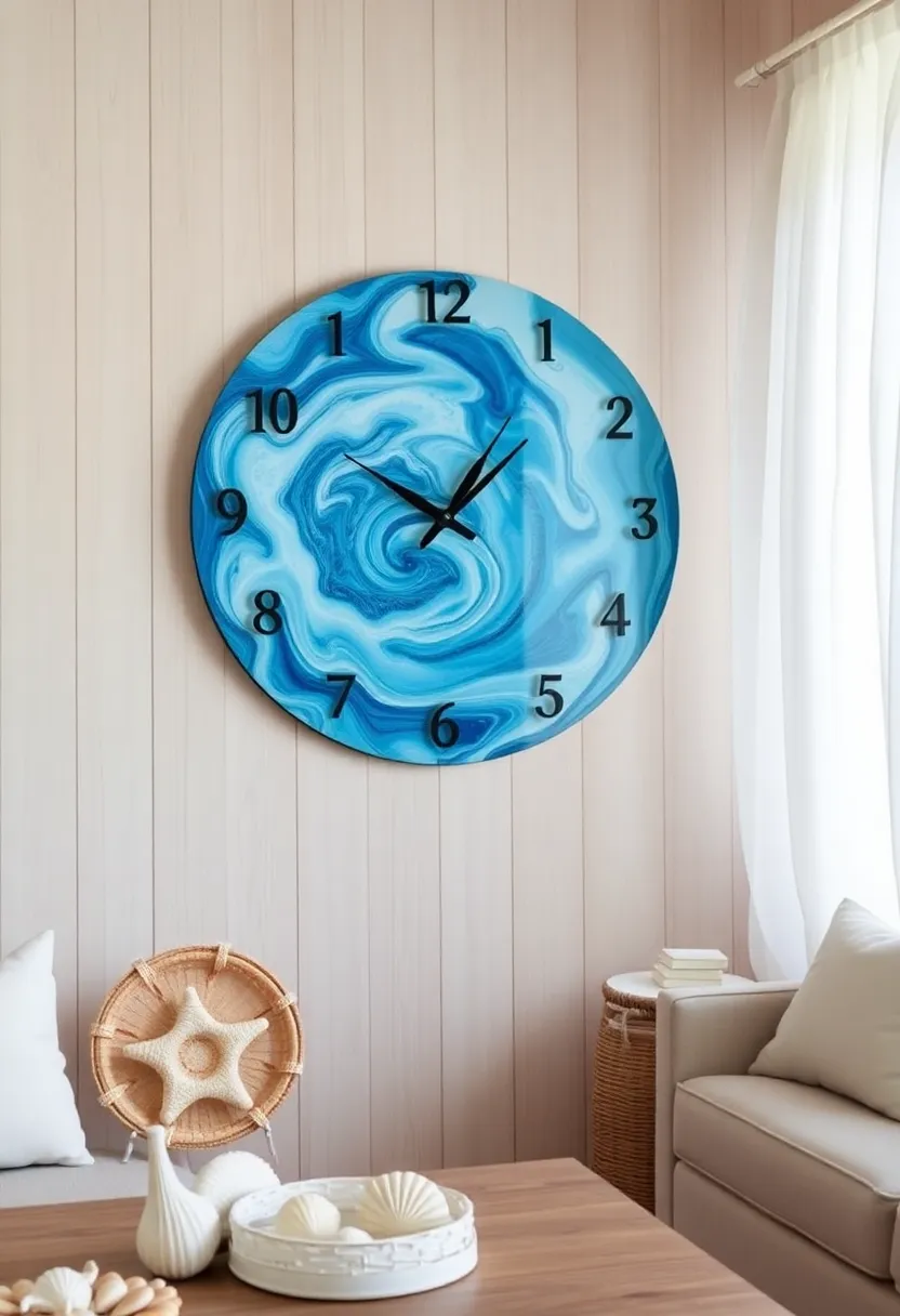 10 Eye-Catching Decorative Wall Clocks Every Home Needs (You Won't Believe #3!) - 1. The Ocean Wave Clock