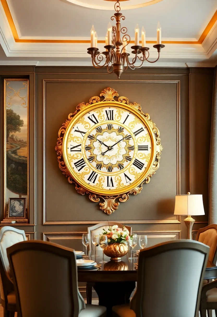 10 Eye-Catching Decorative Wall Clocks Every Home Needs (You Won't Believe #3!) - 10. The Timeless Gold Leaf Clock