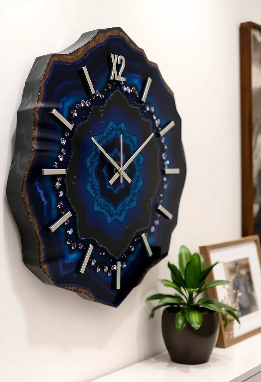 10 Eye-Catching Decorative Wall Clocks Every Home Needs (You Won't Believe #3!) - 3. The Geode-Inspired Clock