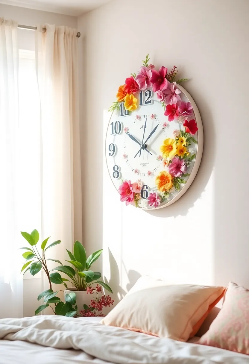 10 Eye-Catching Decorative Wall Clocks Every Home Needs (You Won't Believe #3!) - 8. The Floral Fantasy Clock