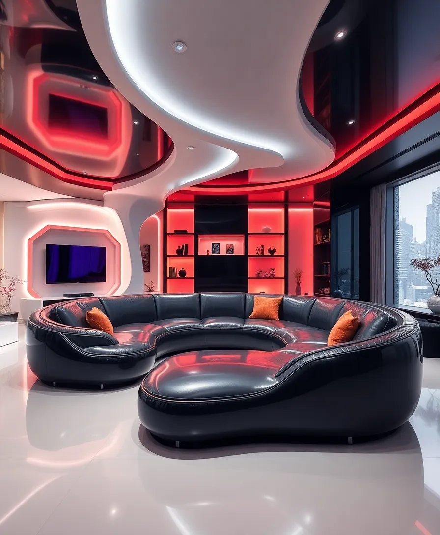 10 Luxurious Corner Sofa Sets That Will Make You Feel Like Royalty! - 8. Futuristic Flair
