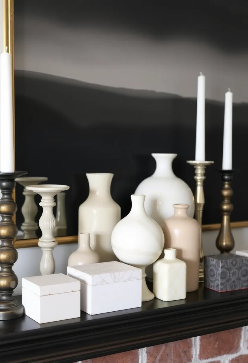 10 Winter Styling Tips for a Mantle That Will Leave You Inspired! - 10. Play with Heights and Shapes