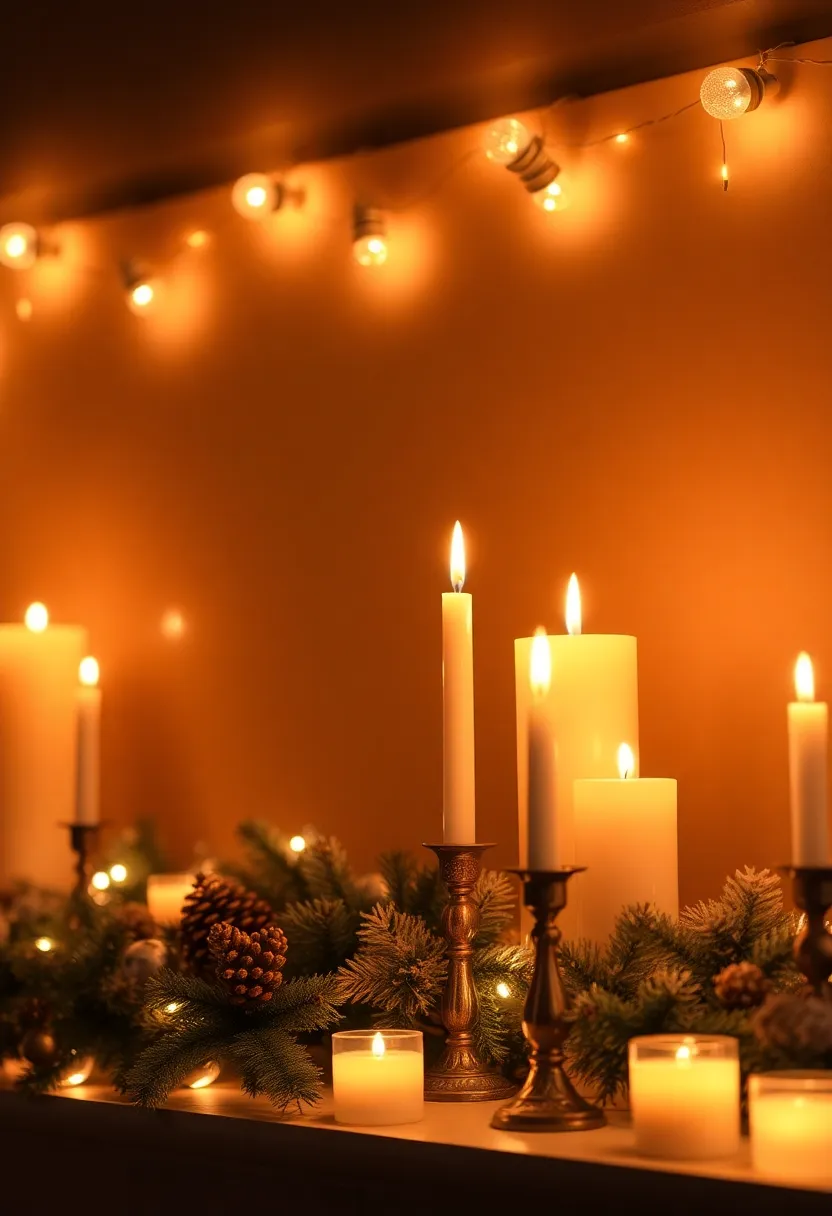10 Winter Styling Tips for a Mantle That Will Leave You Inspired! - 3. Incorporate Warm Lighting