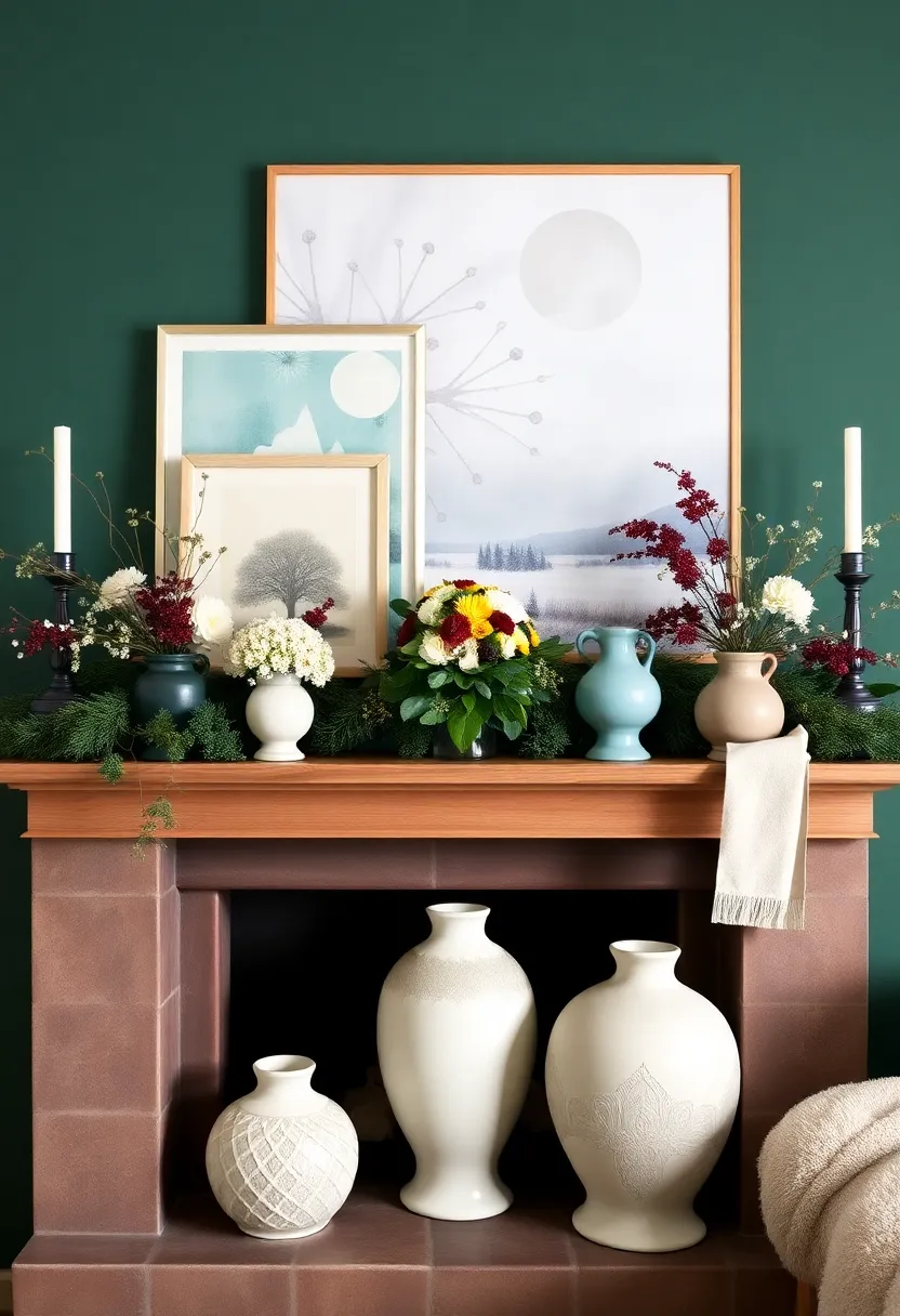 10 Winter Styling Tips for a Mantle That Will Leave You Inspired! - 6. Use Color to Your Advantage