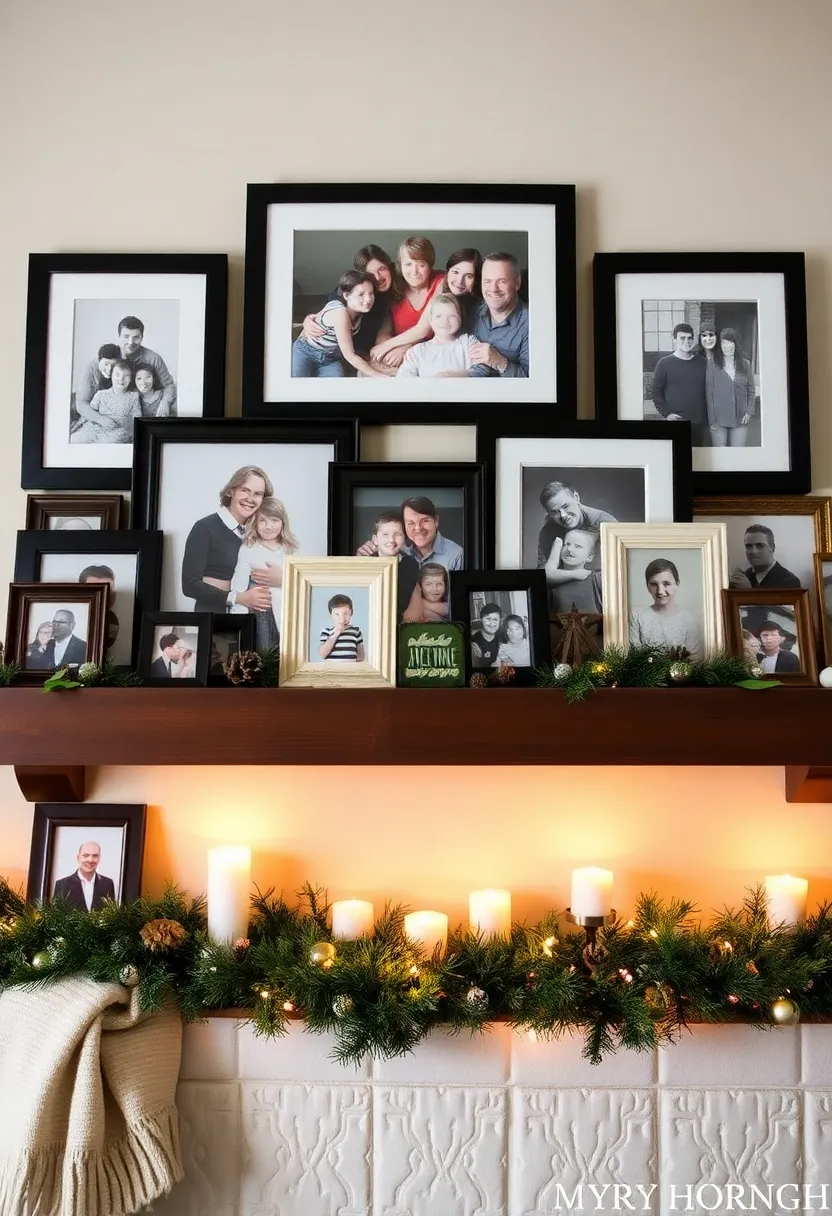10 Winter Styling Tips for a Mantle That Will Leave You Inspired! - 7. Personalize with Family Photos