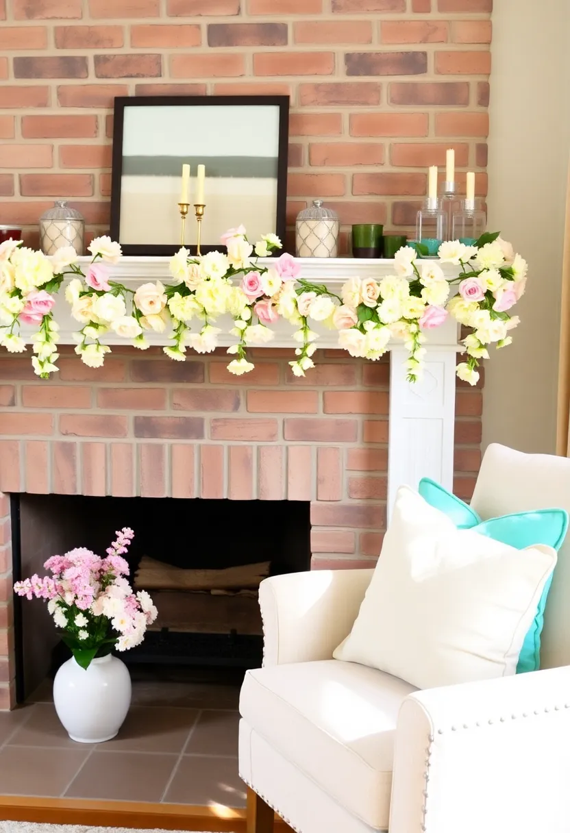 12 Colorful Fireplace Decor Ideas That Will Brighten Up Any Room! - 4. Cheerful Seasonal Decor