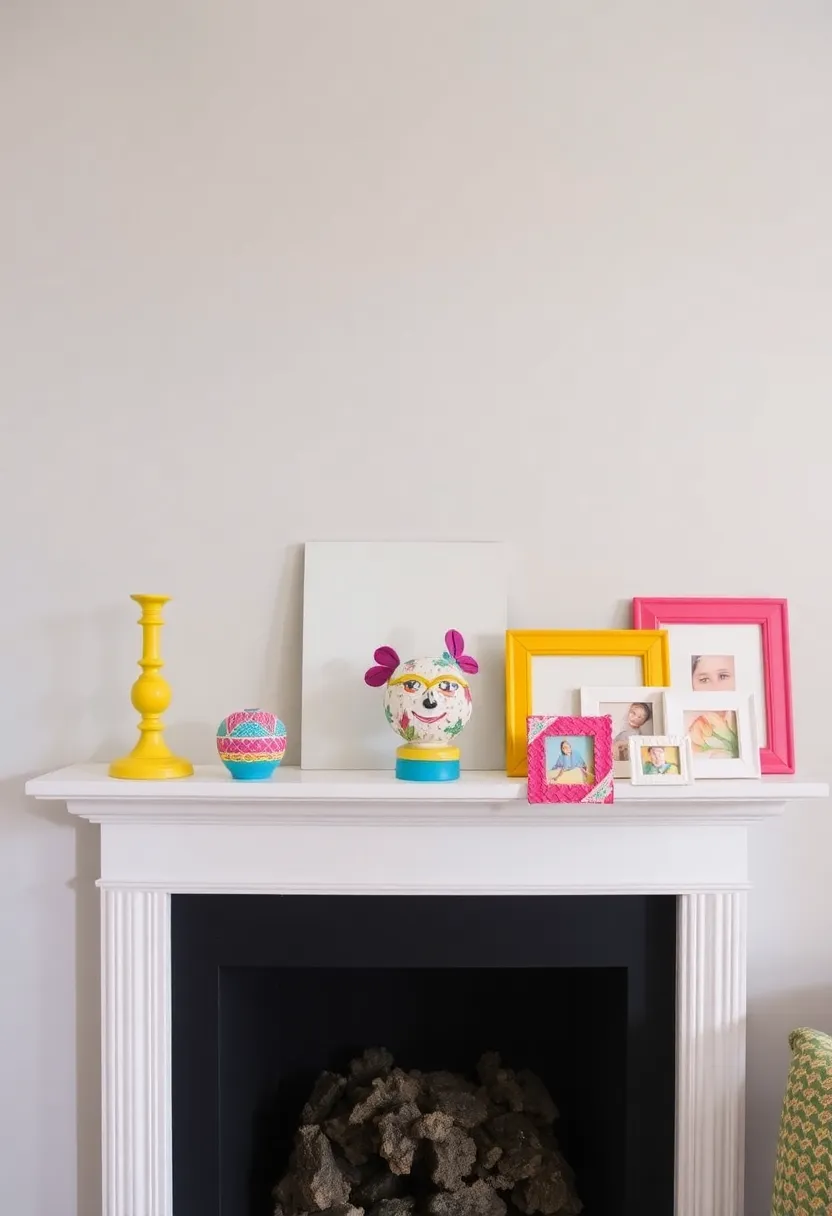 12 Colorful Fireplace Decor Ideas That Will Brighten Up Any Room! - 6. Colorful Decorative Mantel Accessories