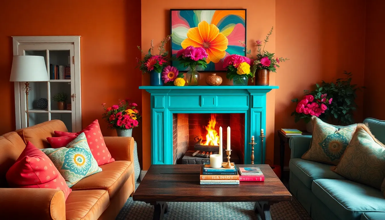 12 Colorful Fireplace Decor Ideas That Will Brighten Up Any Room!