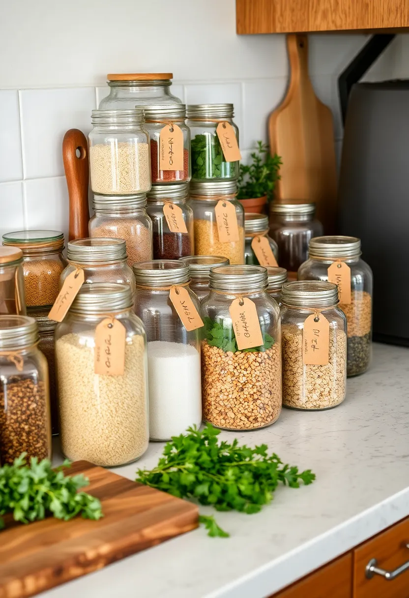 14 Budget-Friendly Sustainable Decor Ideas That Are Good for the Planet (You'll Love #6!) - 6. Recycled Glass Jar Organizers
