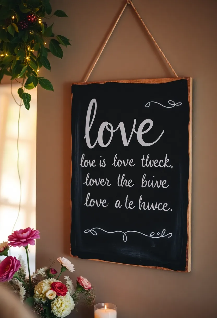 14 Heartfelt Valentine's Wall Decor Ideas That Will Make You Swoon! - 11. Heartfelt DIY Chalkboard Signs
