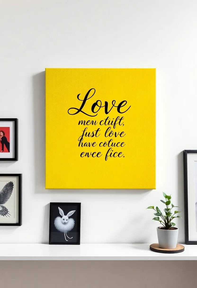 14 Heartfelt Valentine's Wall Decor Ideas That Will Make You Swoon! - 2. Love Quote Canvas Art
