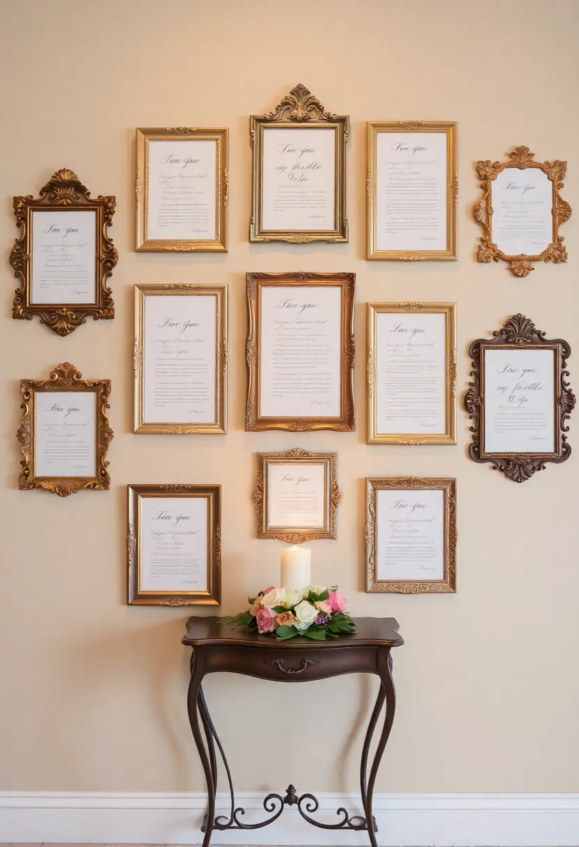 14 Heartfelt Valentine's Wall Decor Ideas That Will Make You Swoon! - 4. Framed Love Letters