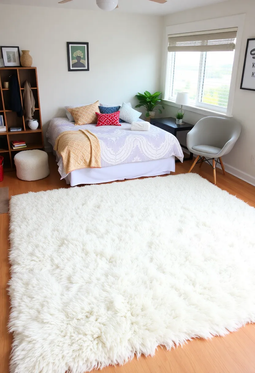15 Luxurious Dorm Room Ideas That'll Make You Feel Like Royalty (Wait Until You See #9!) - 3. Plush Area Rugs