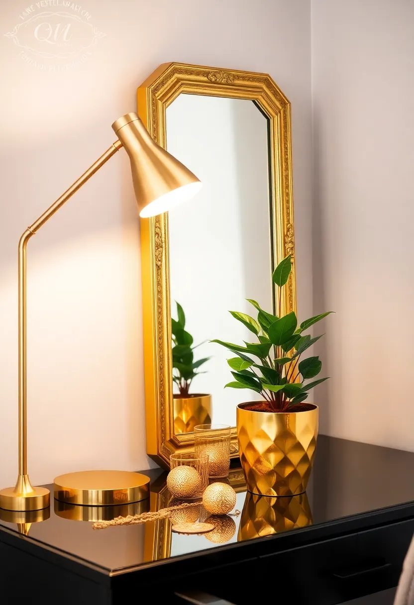 15 Luxurious Dorm Room Ideas That'll Make You Feel Like Royalty (Wait Until You See #9!) - 4. Gold Accents