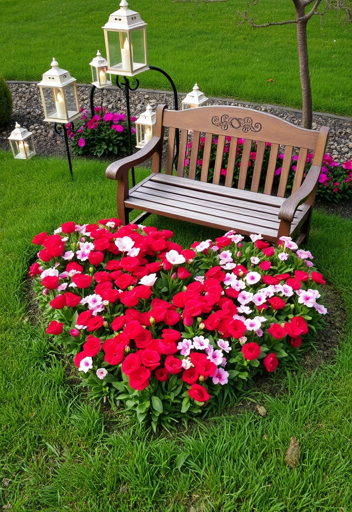 15 Romantic Valentine Garden Decor Ideas That Will Make Your Heart Bloom! - 1. Heart-Shaped Flower Beds