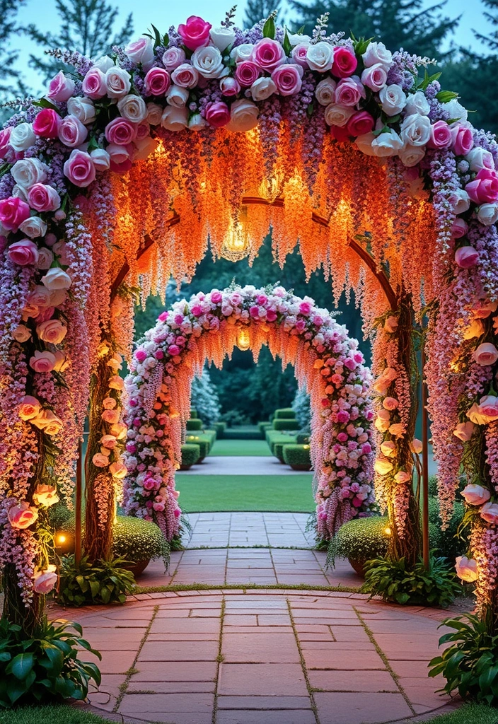 15 Romantic Valentine Garden Decor Ideas That Will Make Your Heart Bloom! - 10. Floral Arches