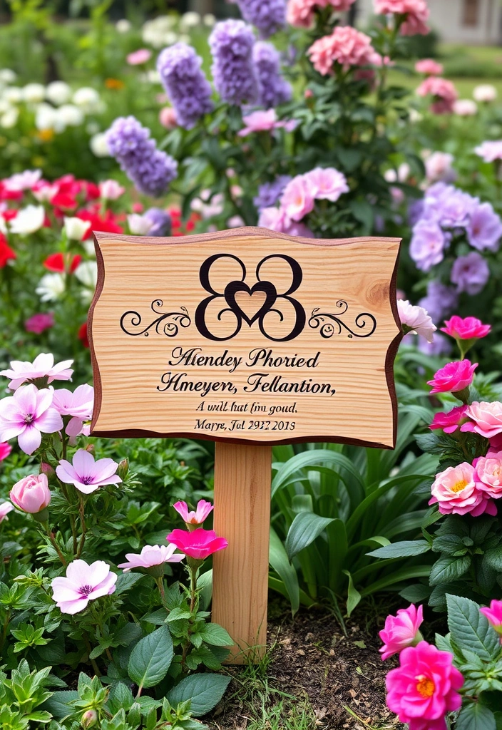 15 Romantic Valentine Garden Decor Ideas That Will Make Your Heart Bloom! - 5. Personalized Garden Signs