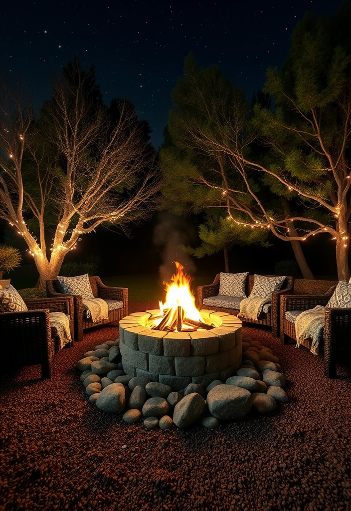15 Romantic Valentine Garden Decor Ideas That Will Make Your Heart Bloom! - 9. Romantic Fire Pit Area