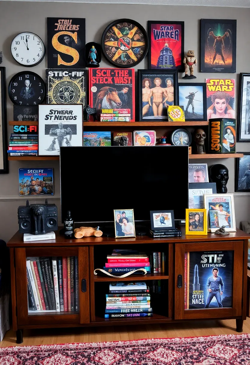 17 Tech-Inspired TV Stand Decor Ideas for the Ultimate Geek Chic (Check Out #9!) - 10. Themed Decor Collections
