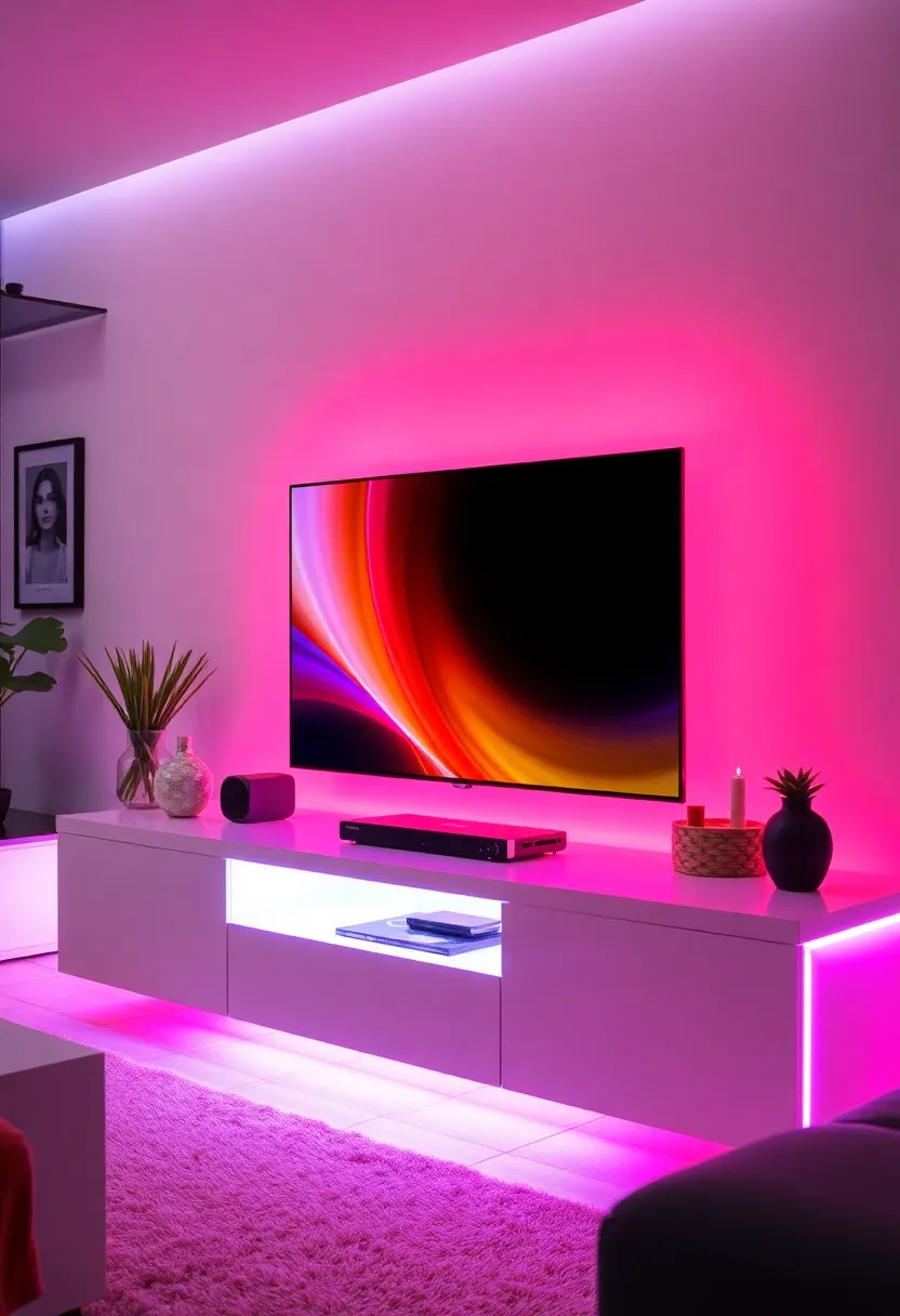 17 Tech-Inspired TV Stand Decor Ideas for the Ultimate Geek Chic (Check Out #9!) - 11. Smart Lighting Solutions