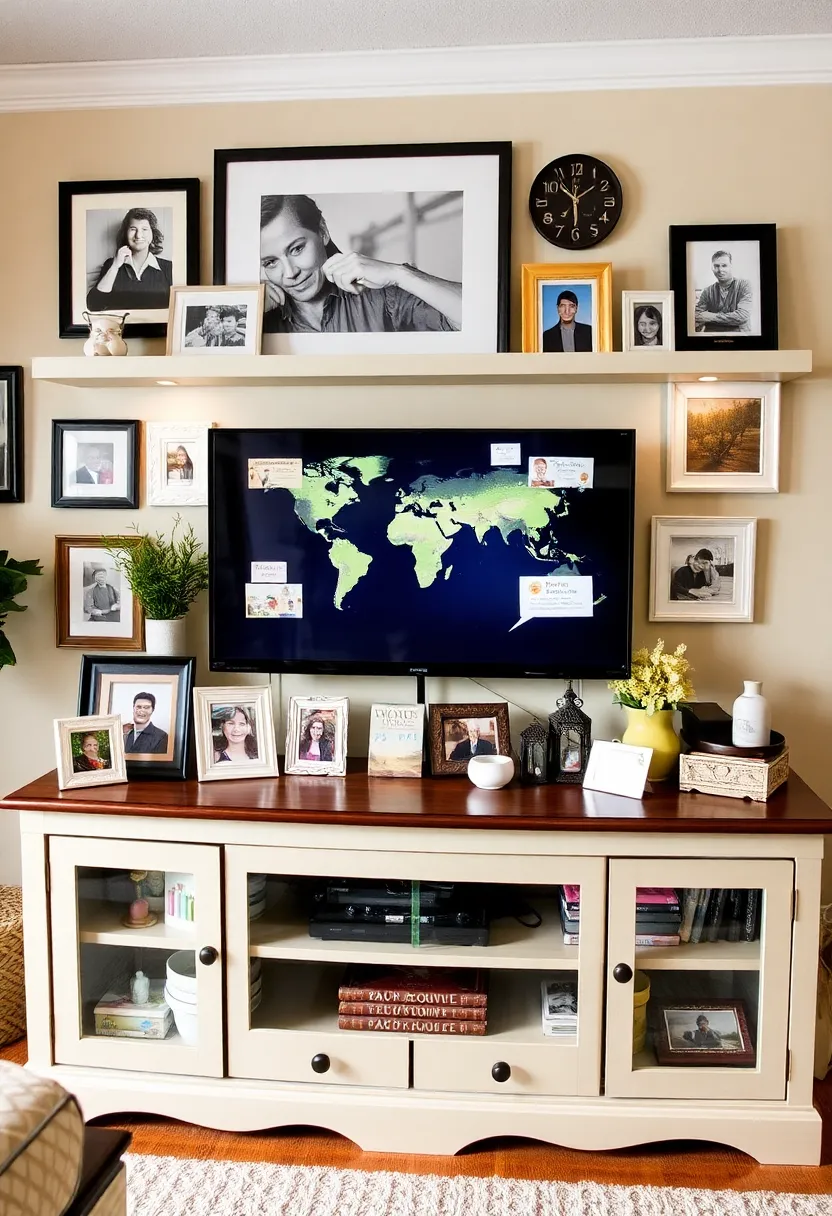 17 Tech-Inspired TV Stand Decor Ideas for the Ultimate Geek Chic (Check Out #9!) - 17. Personalized Touches