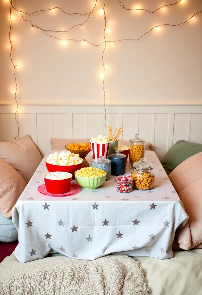 17 Themed Dining Room Table Decor Ideas That Will Make Every Meal Feel Special (Especially #4!) - 15. Movie Night Under the Stars