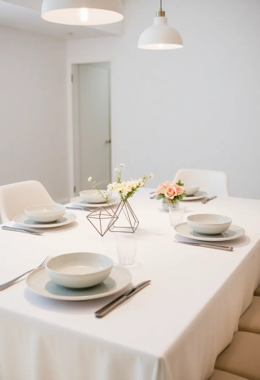 17 Themed Dining Room Table Decor Ideas That Will Make Every Meal Feel Special (Especially #4!) - 9. Minimalist Modern