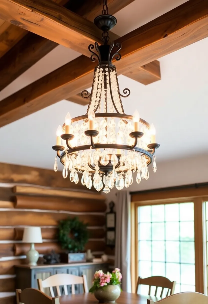 19 Jaw-Dropping Crystal Chandeliers That Sparkle Like Stars (Get Ready for #11!) - 5. Rustic Crystal Chandeliers