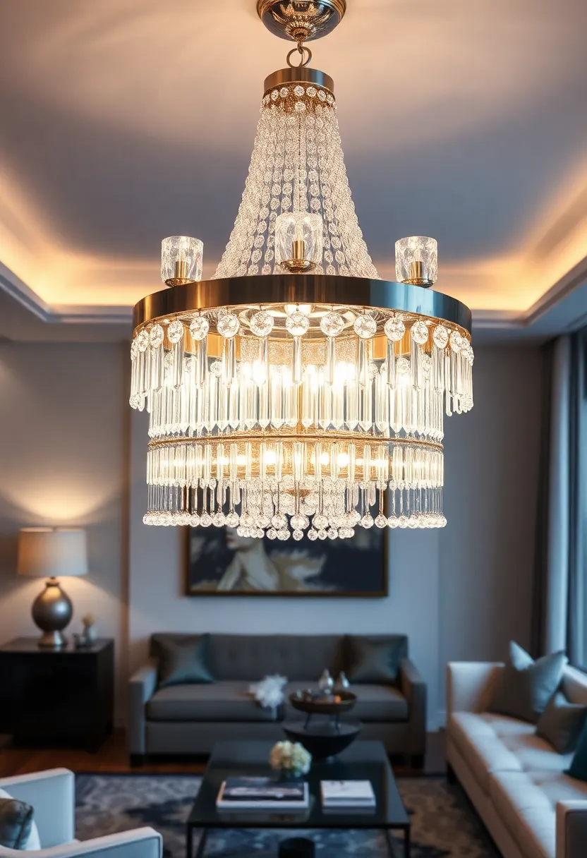 19 Jaw-Dropping Crystal Chandeliers That Sparkle Like Stars (Get Ready for #11!) - 8. Art Deco Inspiration