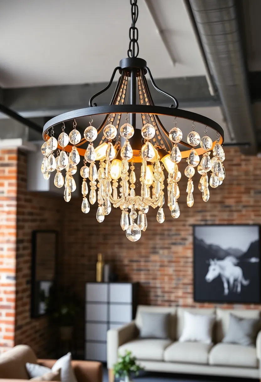 19 Jaw-Dropping Crystal Chandeliers That Sparkle Like Stars (Get Ready for #11!) - 9. Industrial Chic