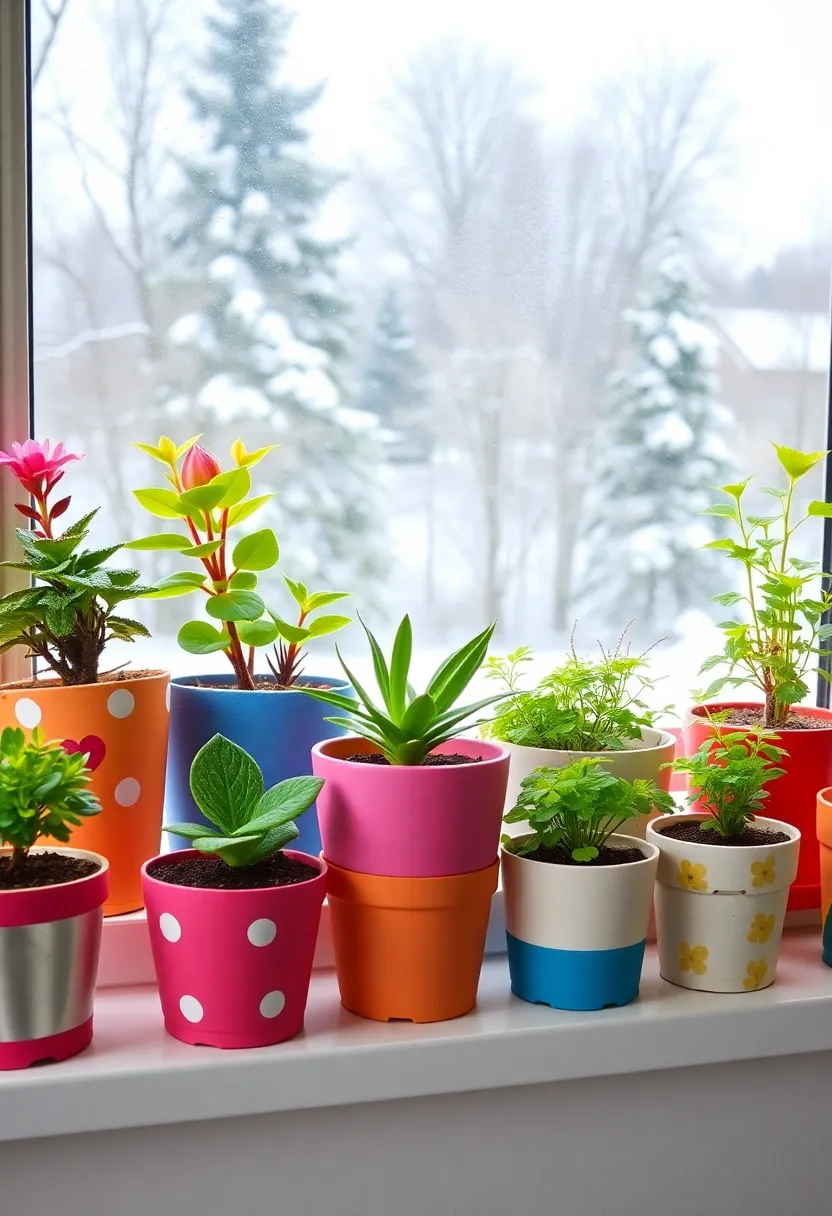 Get Crafty! 10 Fun and Affordable January DIY Decor Projects! - 7. Painted Flower Pots