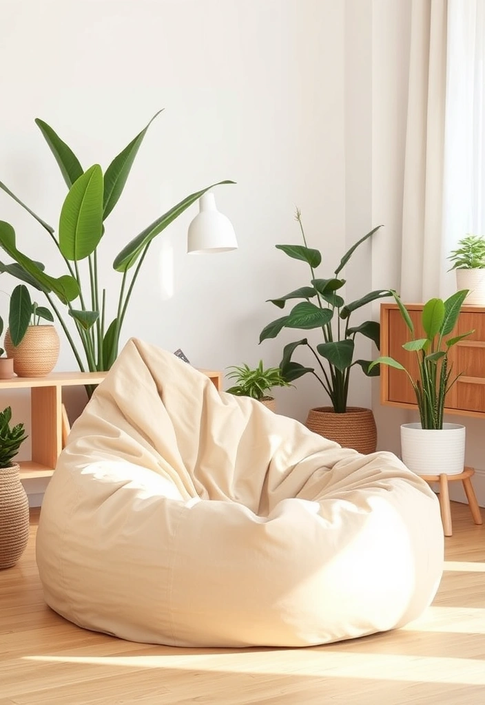 10 Cozy Bean Bag Chair Designs That Will Transform Your Living Room Into a Relaxation Paradise! - 4. Eco-Friendly Bean Bag Chair