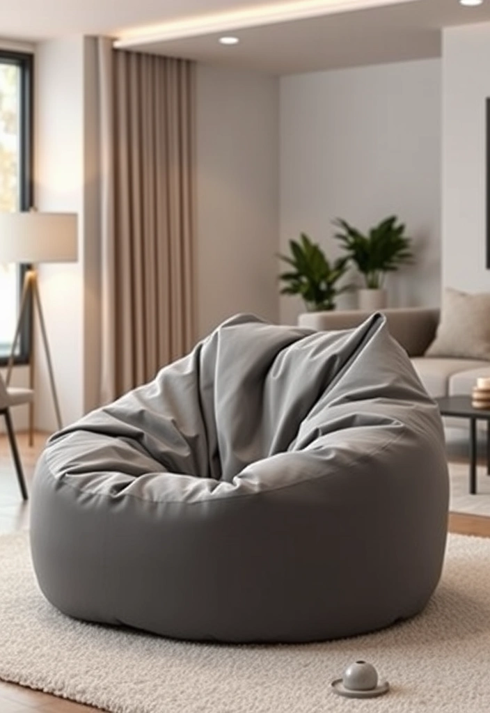 10 Cozy Bean Bag Chair Designs That Will Transform Your Living Room Into a Relaxation Paradise! - 5. Convertible Bean Bag Chair