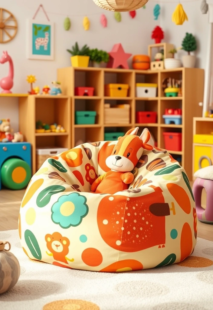 10 Cozy Bean Bag Chair Designs That Will Transform Your Living Room Into a Relaxation Paradise! - 9. Compact Kids Bean Bag Chair