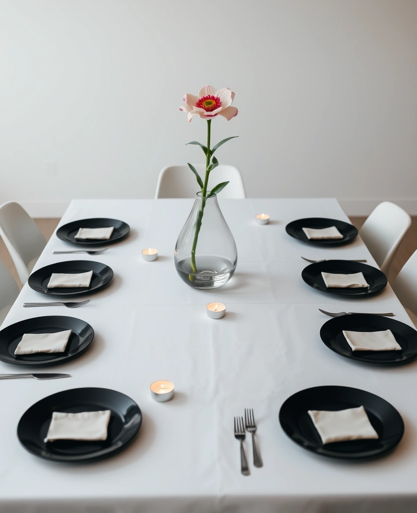 10 Elegant Dining Table Decor Ideas for 6 to Impress Everyone (Don't Miss #3!) - 1. Chic Minimalism