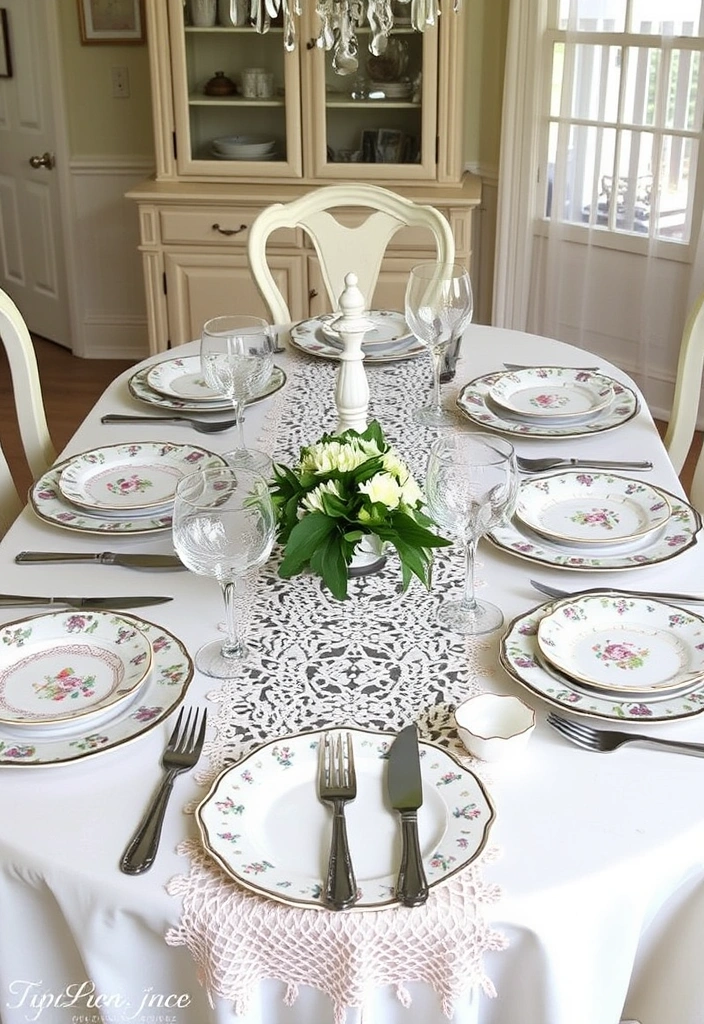 10 Elegant Dining Table Decor Ideas for 6 to Impress Everyone (Don't Miss #3!) - 6. Vintage Elegance