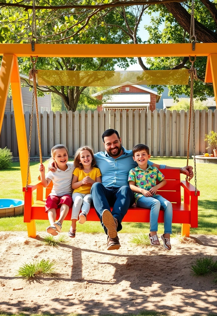 10 Garden Swing Chairs for Dads That'll Make Him Never Want to Leave the Yard! - 8. Fun Family Swing