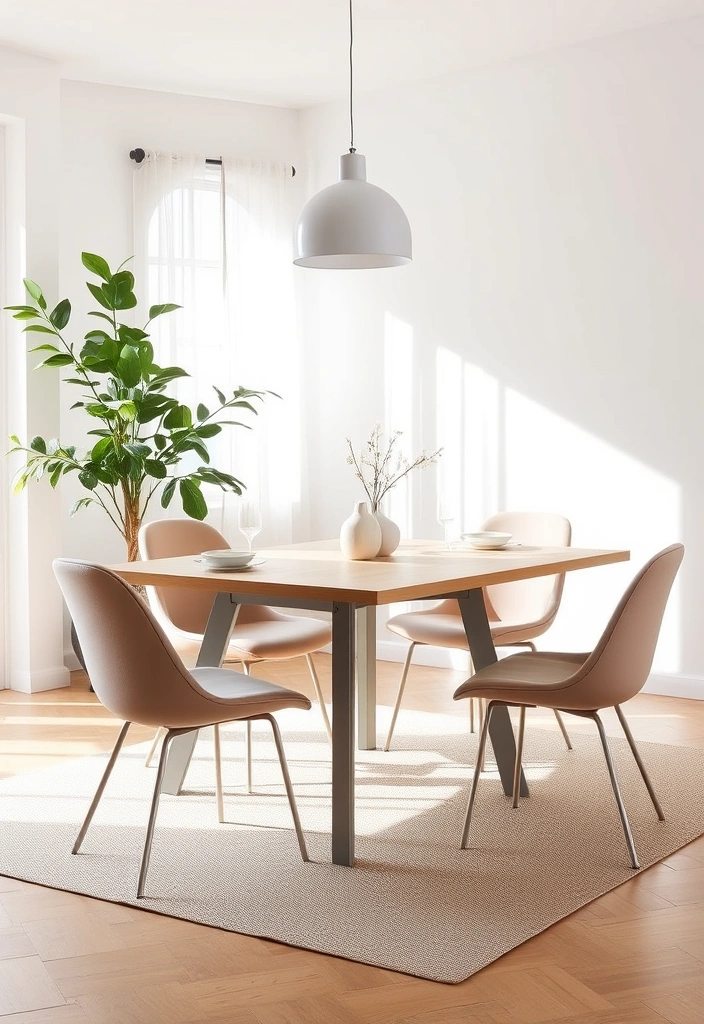 10 Minimalist Steel Dining Tables That Will Transform Your Space (Check Out #5!) - 4. Scandinavian Steel Dining Tables