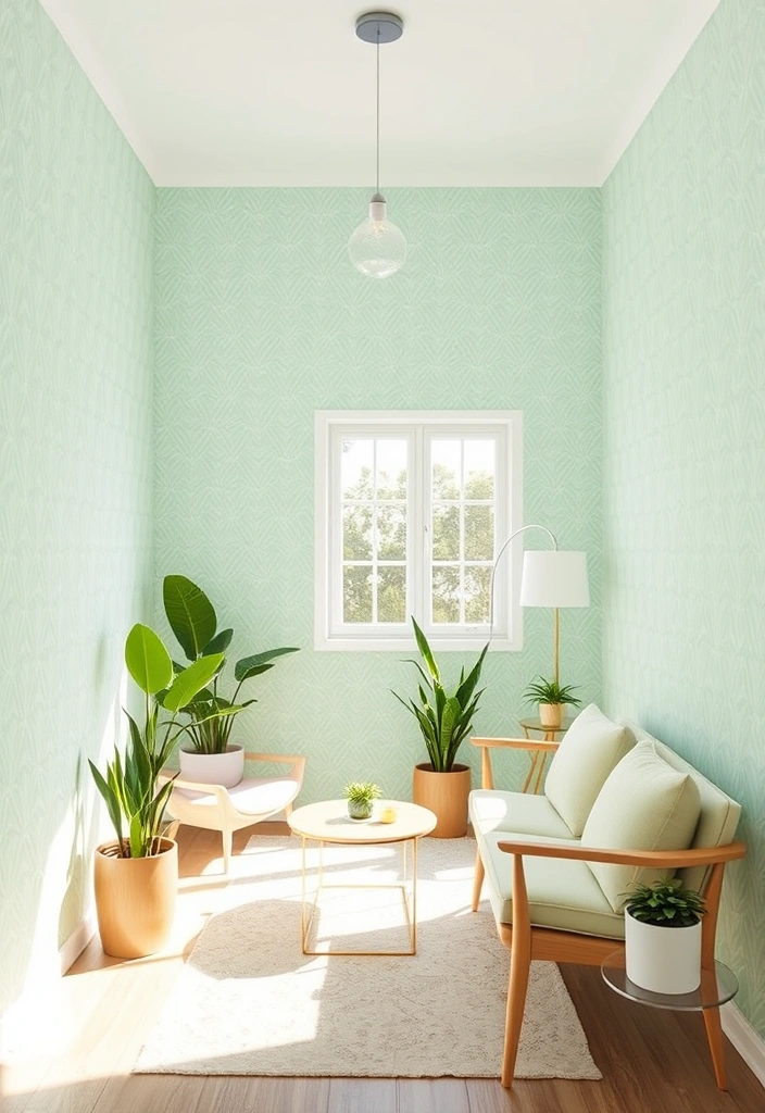 10 Pastel Wallpapers That Will Make Your Small Rooms Feel Bigger and Brighter! - 1. Soft Mint Green Bliss