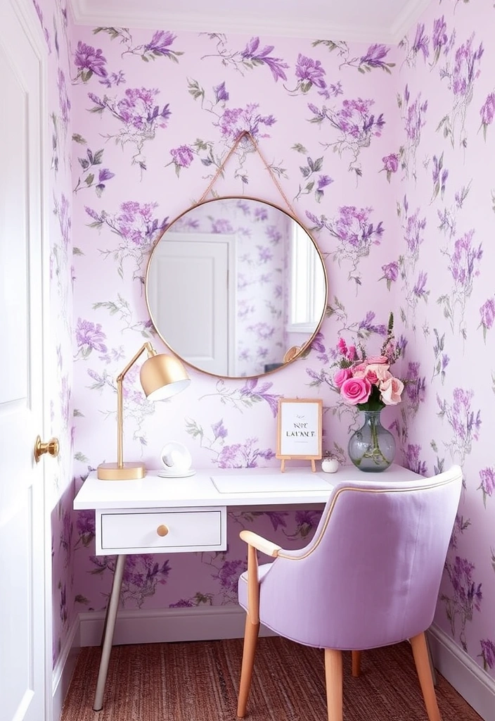 10 Pastel Wallpapers That Will Make Your Small Rooms Feel Bigger and Brighter! - 3. Lavender Dreamscape