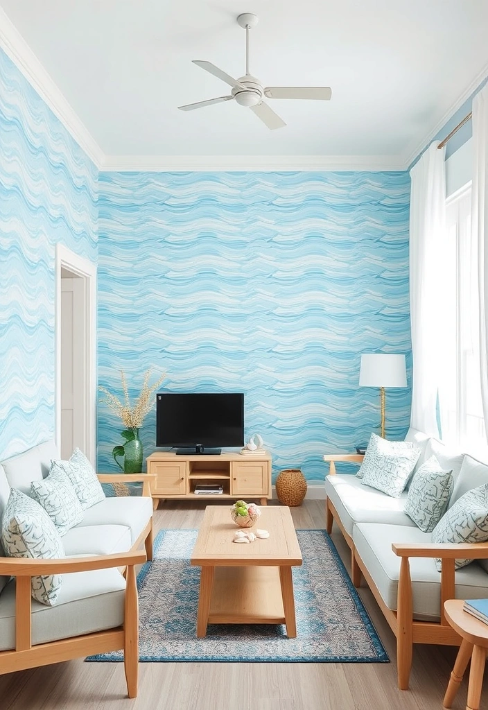 10 Pastel Wallpapers That Will Make Your Small Rooms Feel Bigger and Brighter! - 4. Sky Blue Serenity