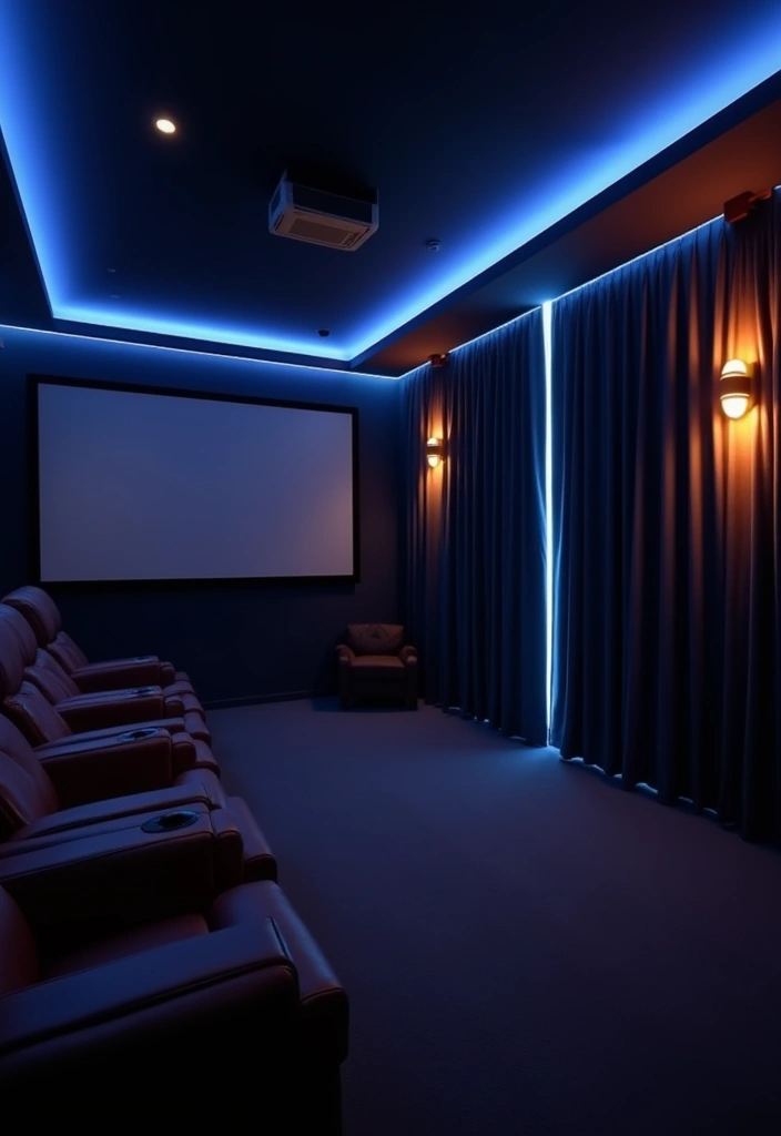 10 Small Home Theater Ideas That Prove Size Doesn’t Matter (You’ll Love #5!) - 4. Smart Lighting