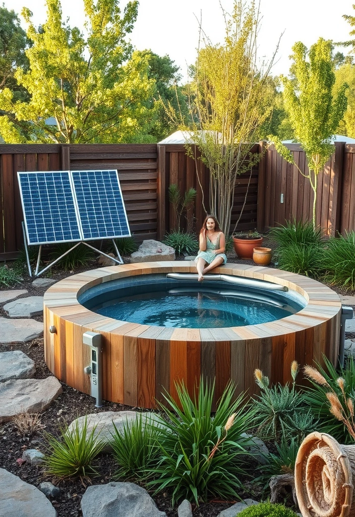 10 Stunning Outdoor Jacuzzi Designs That'll Turn Your Backyard into a Spa Oasis! - 9. Eco-Friendly Spa Retreat
