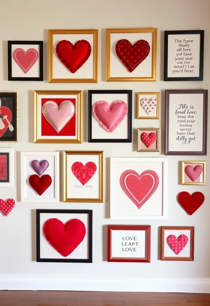 12 Creative Valentine's Day Decor Ideas That Will Make Your Home Pop! - 1. Heartfelt Wall Art