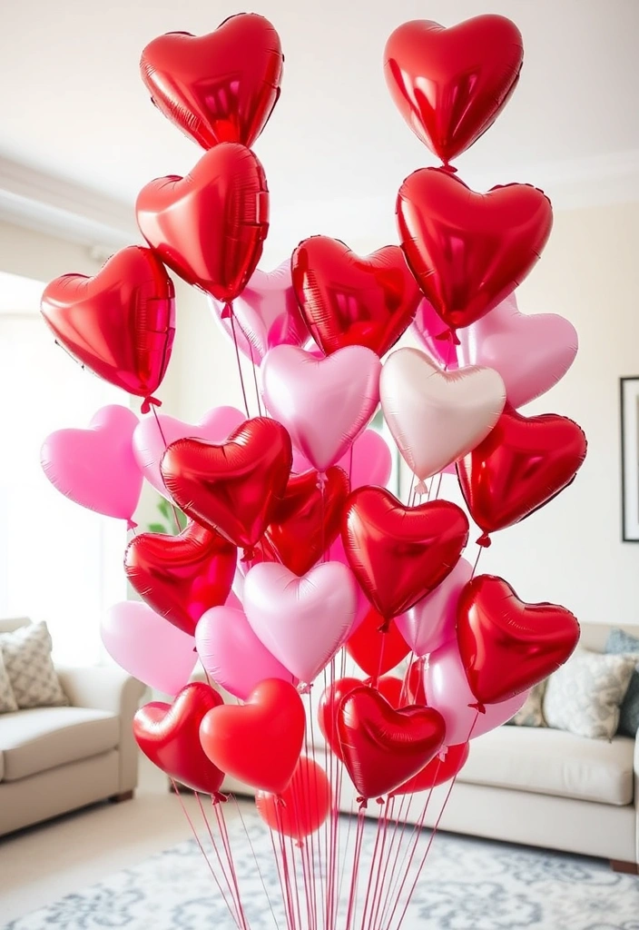 12 Creative Valentine's Day Decor Ideas That Will Make Your Home Pop! - 10. Balloon Bouquets