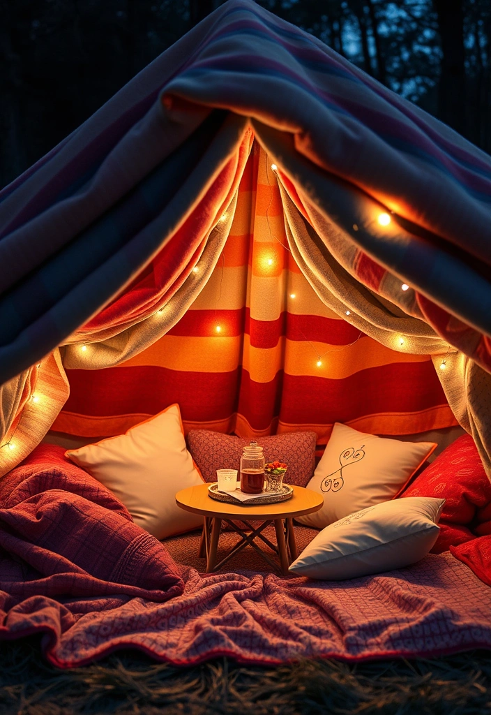 12 Creative Valentine's Day Decor Ideas That Will Make Your Home Pop! - 5. Cozy Blanket Fort